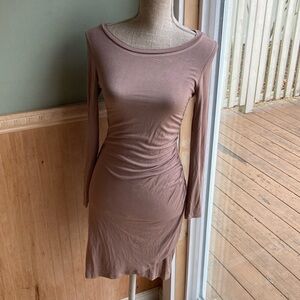 Urban Daizy tan long sleeve bodycon dress